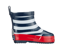PLAYSHOES-Granatowe Kalosze Paski Krótkie