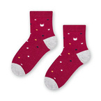 Skarpetki bordowe bawełniane 033