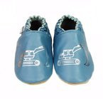 Kapcie Dziecięce PAPUSHKI Niebieskie Koparka