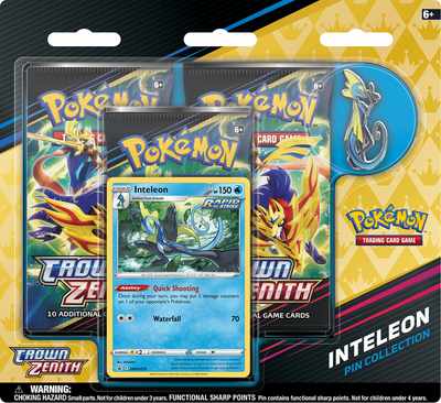 Pokémon TCG: Crown Zenith Pin Collection Inteleon #