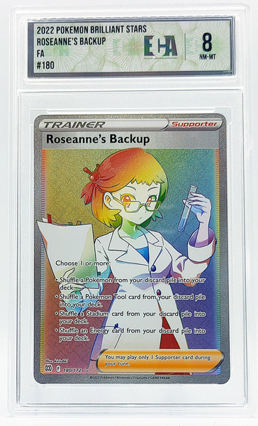 Karta POKEMON Grading ECA 8 Roseanne's Backup